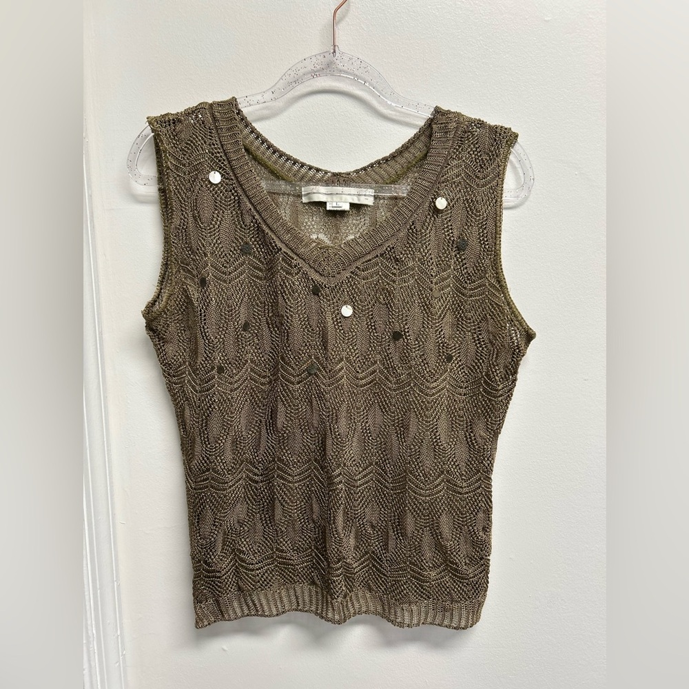 Bettie Page Nutmeg Knit Tank Top